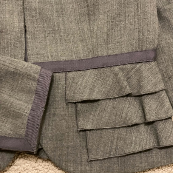 Rebecca Taylor gray ruffled blazer size 8 - Picture 3 of 5